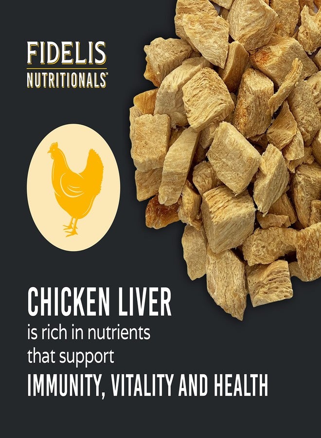 FIDELIS Freeze Dried Raw Dog Treats for Small, Medium, Large Dogs, High Protein, Gluten Free, Healthy Dog Snacks, Perfect Training Treat or Mixer, Puppy & Adult, Made in USA, 4oz, Chicken Liver - Image 3